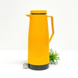 Vintage Thermos Pitcher / Vintage Yellow Pitcher / Vibrant Yellow Pitcher